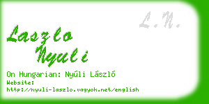 laszlo nyuli business card